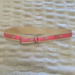 Pink and Green Lacrosse Ribbon Belt
